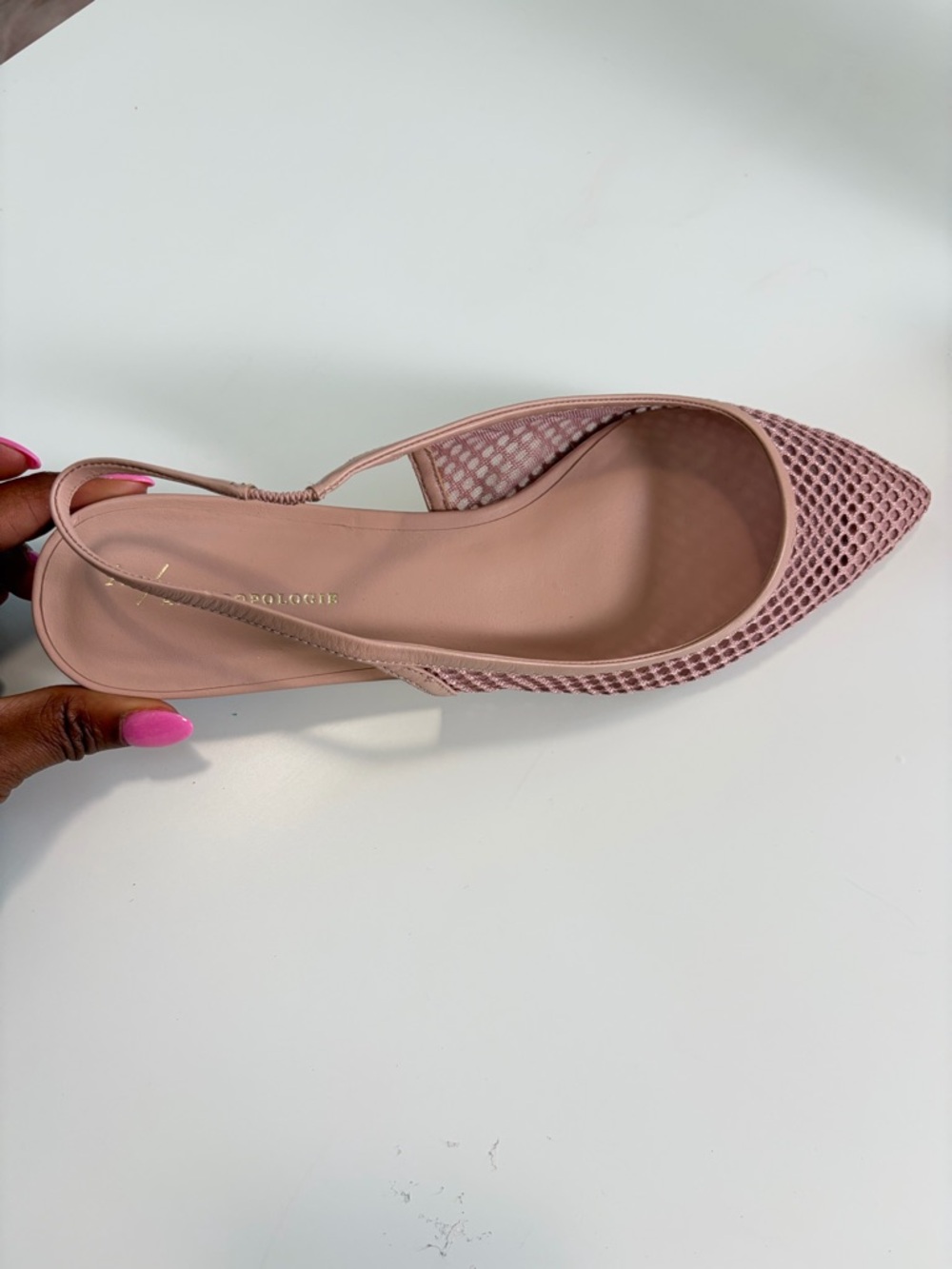 Anthropologie Mesh Slingback Pointed Toe Flats - Picture 5 of 11